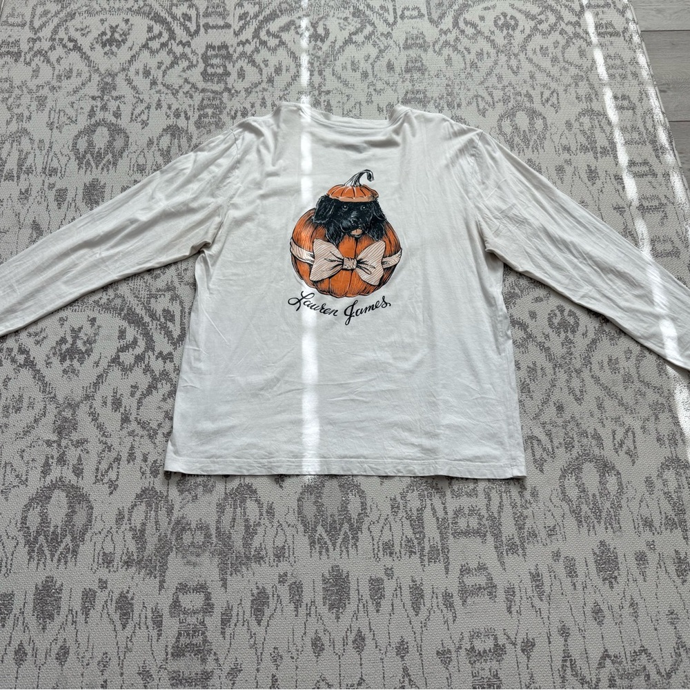 Lauren James lab in pumpkin long sleeve top